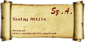 Szalay Attila névjegykártya